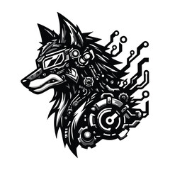 Modern Geometric Wolf Head – Cybersecurity and Tech Logo Icon