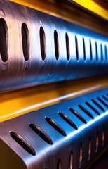 close up of a metal plate on a metal background