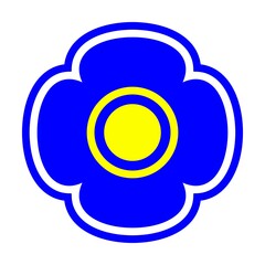 simple flower on white background floral icon perfect for graphic designs logos mobile apps posters and more