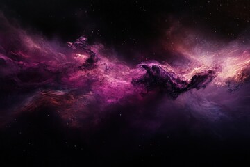 Fototapeta premium dramatic color burst, motion of pigment clouds in dark space
