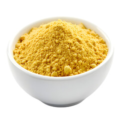 Bowl of Ground Mustard Powder - Close-up Studio Shot