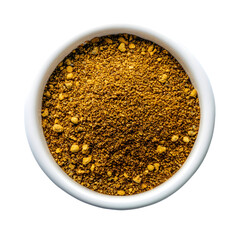 Close-up of a Bowl of Ground Turmeric and Ginger Spice Blend