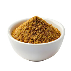 Ground Cumin in White Bowl, Aromatic Spice Powder