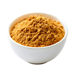 Bowl of Ground Ginger Spice Powder - Close-Up Studio Shot