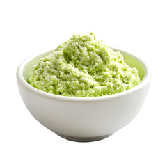 Fresh Wasabi Paste in White Bowl