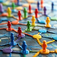 Franchise development strategies depicted with franchisors creating growth strategies for expanding their brand, attracting franchisees, and establishing successful operations in new markets.