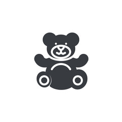Teddy bear vector icon