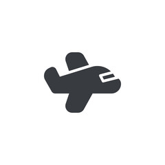 Toy airplane vector icon