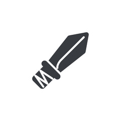 Plastic sword vector icon