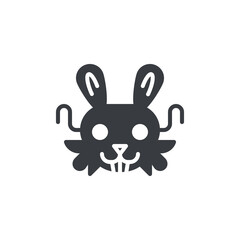 Rabbit mask vector icon