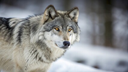 Obraz premium gray wolf canis lupus