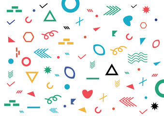 seamless pattern with  abstract geometric line graphic shapes