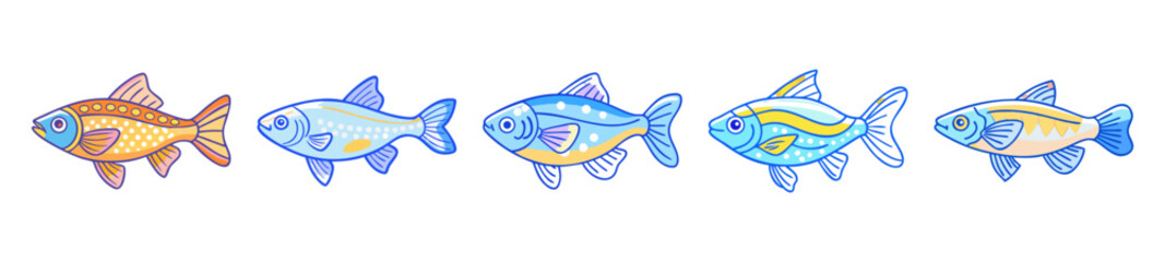 celestial pearl danio fish icon, celestial pearl danio fish line art - simple line art of celestial pearl danio fish, perfect for celestial pearl danio fish logos and icons