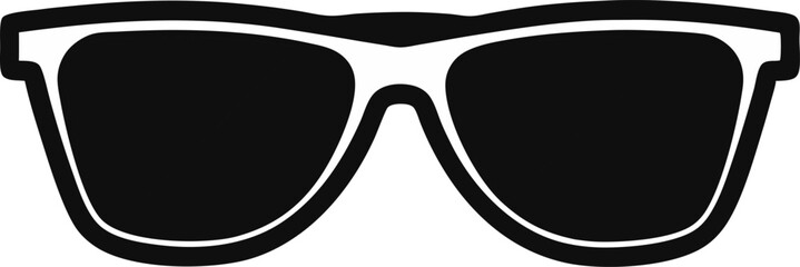 Sunglasses Folded Silhouette Vector Illustration 