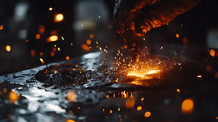 Metalworking with Sparks and Molten Metal