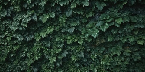 Deep emerald green leaves create a wall of dense foliage ,  pattern,  outdoors