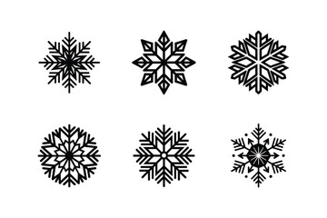 Obraz premium snow icon silhouette vector illustration