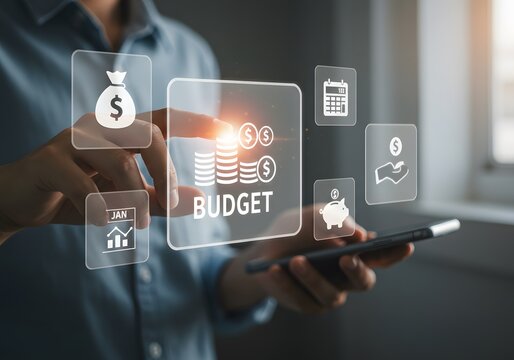 Budget and financial planning concept. Corporate finance and annual strategic plan. Calculate company income and expenses. invest money, business and finance, capital fundraising, loan credit.
