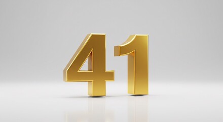 Metallic Gold Numbers in 3D Rendering