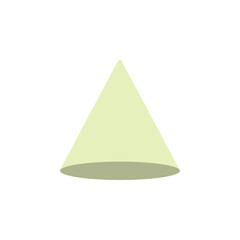 Fototapeta premium Vibrant flat color 3D cone. Ideal for technical or educational projects.