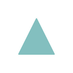 Bold flat color triangle. Suits UI design or educational illustrations.