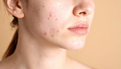 Woman applying face cream close up beauty skincare model