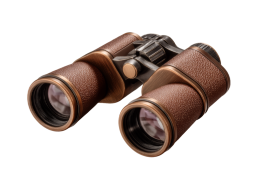 [Transparent Background PNG]Vintage Copper-Colored Binoculars