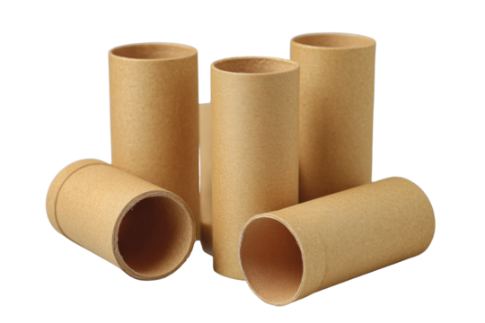 [Transparent Background PNG]Recycled Paper Tubes for Packaging