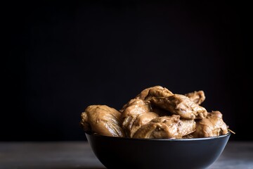 Bowl full of glazed delicious chicken