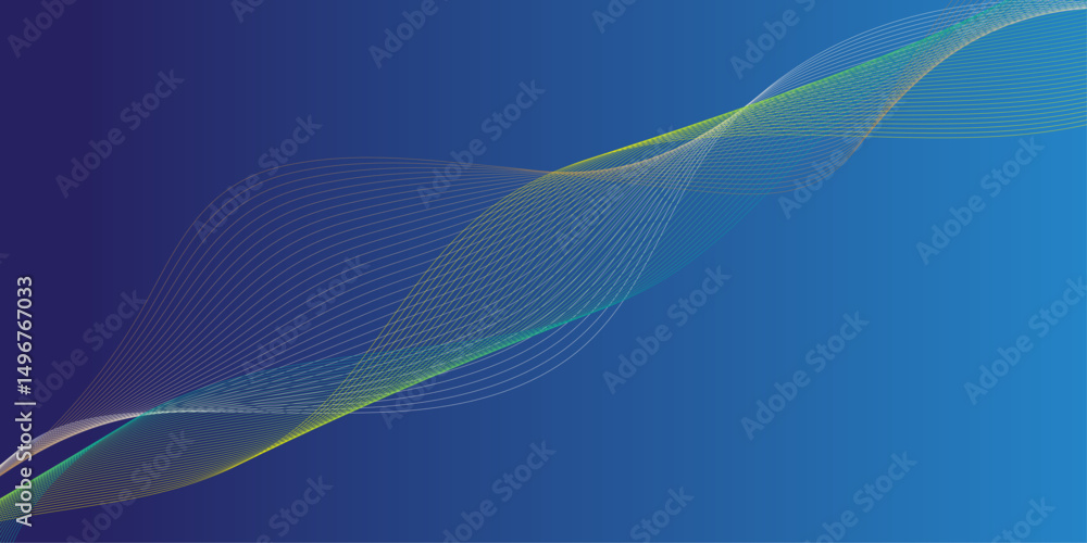 Poster a colorfull webline and valleys is featured in an abstract background illustration