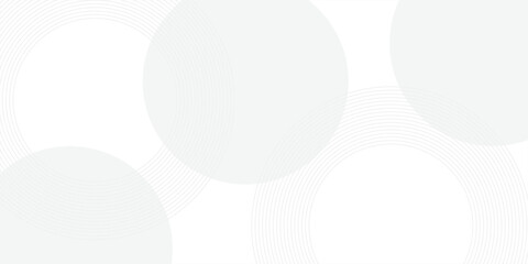 White geometric abstract background overlap layer on bright space with lines effect decoration. Modern graphic design element circles style concept for banner