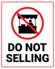 Do Not Selling Sign Vector Illustration