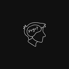 Math calculation icon logo flat vector design 