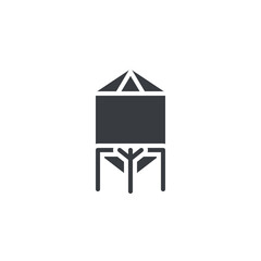 Grain storage container vector icon