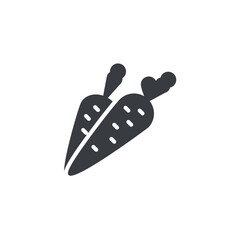 Carrot vegetable vector icon