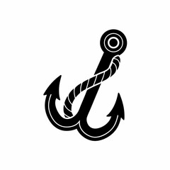 creative details Outline silhouette Empty fish hook icon vector illustration 