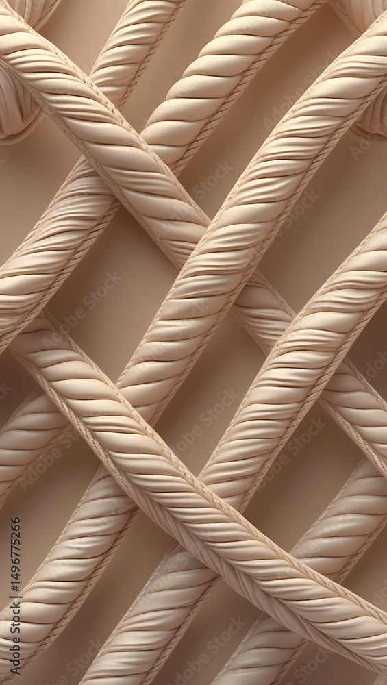 Poster abstract beige twisted rope pattern background