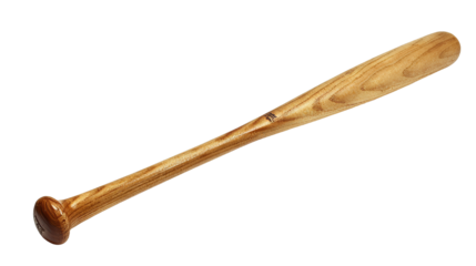 [Transparent Background PNG]Wooden Baseball Bat Isolated on White Background