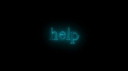 Golf neon text animation on black background - Powered by Adobe