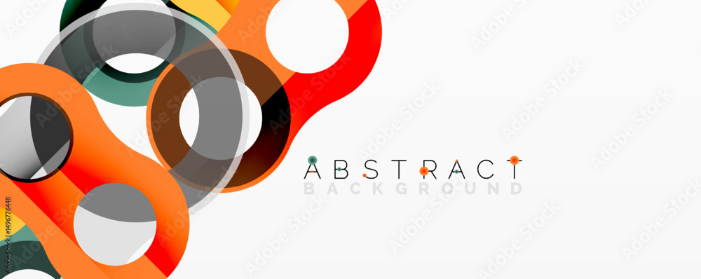 Poster Modern abstract design. Overlapping shapes, vibrant colors, dynamic composition. Clean lines, smooth gradients create visual interest.