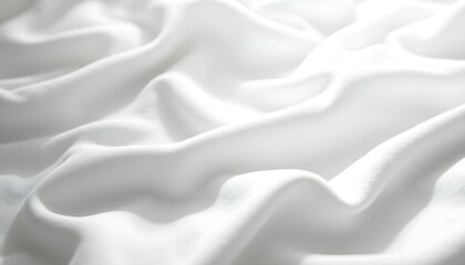 Obraz premium Soft cotton fabric with visible weave texture, neutral tones, and natural light shadows .