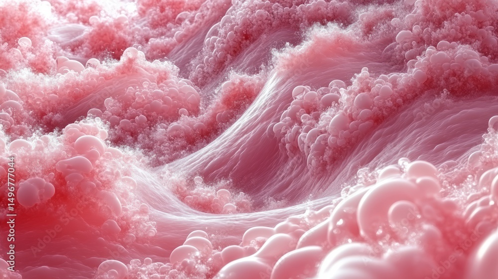 Poster microscopic marvel: a captivating macro perspective revealing the intricate texture and undulating f