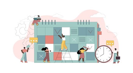 Planning concept. Schedule scheduling. Organization of events, office work.eps