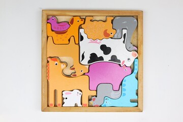 colorful kids animal puzzle