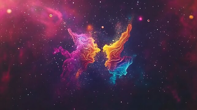 A particle cloud and spiraling geometric forms, a transdimensional rift stabilizer in a Gemini experiment.