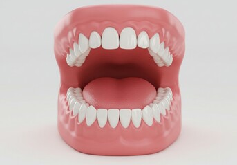 Dental model showing teeth and tongue