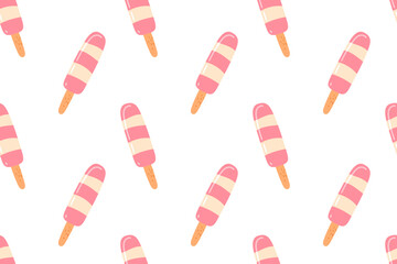 Colorful ice cream popsicles pattern design for summer fun and enjoyment