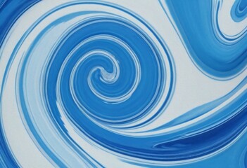 Fototapeta premium Vortex of Color: A mesmerizing artwork unveils an abstract vortex composed of swirling blue hues, rendered in a captivating display of fluid shapes and patterns. Ai generated image