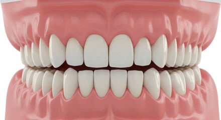 Obraz premium Dental model showing teeth and gums