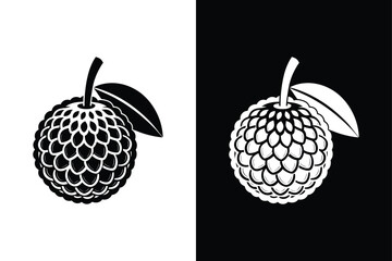 Editable Lychee Vector Icon. Simple Flat Design for Illustrations and Logos